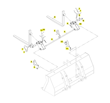 Imagen de KIT HORQUILLAS (1,2 M3) HIDROMEK